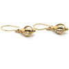 9CT YELLOW GOLD BALL CAGE DROP EARRING