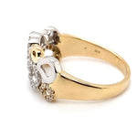 DIAMONDS SET IN PEAR SHAPE 9CT YELLOW & WHITE GOLD SETTING