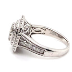 10CT WHITE GOLD FLOW UP STYLE DIAMOND DRESS RING VALUED @ $4199