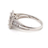 9CT WHITE GOLD SPLIT SHOULDER DIAMOND DRESS RING VALUED @ $3499