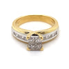 18CT YELLOW & WHITE GOLD DIAMOND DRESS RING VALUED @ $4099