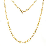 18CT YELLOW GOLD 45CM PAPER LINK CHAIN