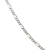 9CT WHITE GOLD 46CM 3+1 FIGARO LINK CHAIN
