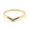 9CT YELLOW GOLD DIAMONDS CHANNEL SET IN THE V SHAPED RING