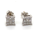 10CT WHITE GOLD DIAMOND STUDS VALUED @ $1599