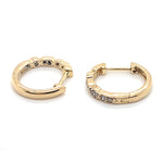 9CT YELLOW GOLD DIAMONDS SET IN HUGGIE STYLE EARRINGS