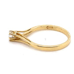 18CT YELLOW GOLD FORMED UP STYLE DIAMOND DRESS RING VALUED @ $1899