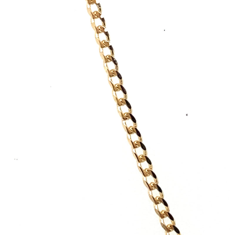 9CT YELLOW GOLD 50CM CURB LINK CHAIN