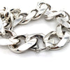 22CM SILVER SOLID CURB LINK BRACELET