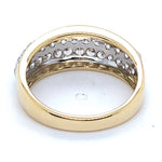 10CT YELLOW GOLD CUBIC ZIRCONIAS SET IN THICKENED TOP DRESS RING