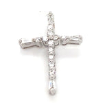 18CT WHITE GOLD DIAMOND CROSS PENDANT VALUED @ $1899