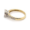 9CT YELLOW & WHITE GOLD THICKENED TOP STYLE DIAMOND DRESS RING VALUED @ $2899
