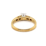 9CT YELLOW & WHITE GOLD FLOW UP STYLE DIAMOND DRESS RING VALUED @ $1899