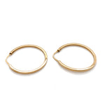 14CT YELLOW GOLD ROUND HOOP EARRINGS TW 1.2g