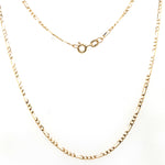9CT YELLOW GOLD 45CM 3+1 FIGARO LINK CHAIN