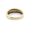 9CT YELLOW GOLD CUBIC ZIRCONIAS CHANNEL SET IN THICKENED TOP DRESS RING