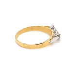 18CT YELLOW & WHITE GOLD CURVED PATTERNDIAMOND  ETERNITY RING VALUED @ $1899