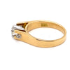 18CT YELLOW & WHITE GOLD SPLIT SHOULDER DIAMOND DRESS RING VALUED @ $2799