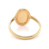 9CT YELLOW GOLD OVAL CABOCHON CUT OPAL DRESS RING VALUED @ $1899