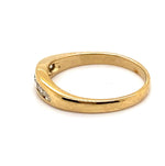 9CT YELLOW GOLD CURVE PATTERN DIAMOND DRESS RING VALUED @ $1499
