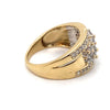 10CT YELLOW GOLD THICKENED TOP DIAMOND DRESS RING VALUED @ $3399