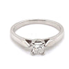14CT WHITE GOLD POINTED SHOULDER DIAMOND DRESS RING VALUED @ $1999