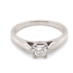 14CT WHITE GOLD POINTED SHOULDER DIAMOND DRESS RING VALUED @ $1999