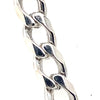 59CM SILVER SOLID CURB LINK CHAIN