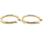 9CT YELLOW GOLD LARGE HOOP EARRINGS