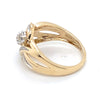 9CT YELLOW & WHITE GOLD SPLIT SHOULDER DIAMOND DRESS RING