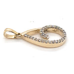 10CT YELLOW GOLD DIAMONDS SET IN PENDANT