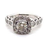 9CT WHITE GOLD FLOW UP STYLE DIAMOND DRESS RING VALUED @ $4099