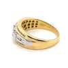 18CT YELLOW & WHITE GOLD THICKENED TOP DIAMOND DRESS RING VALUED @ $5999