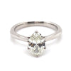 14CT WHITE GOLD FLOW UP STYLE LAB GROWN DIAMOND RING VALUED @ $2499