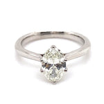 14CT WHITE GOLD FLOW UP STYLE LAB GROWN DIAMOND RING VALUED @ $2499