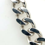 46CM SILVER SOLID CURB LINK CHAIN