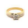 18CT YELLOW & WHITE GOLD DIAMOND DRESS RING VALUED @ $4599