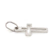 18CT WHITE GOLD PATTERNED CROSS PENDANT