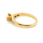 18CT YELLOW GOLD FORGED UP STYLE DIAMOND DRESS RING VALUED @ $2699