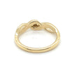 10CT YELLOW GOLD DIAMONDS SET IN CROSS OVER PATTERN DRESS RING