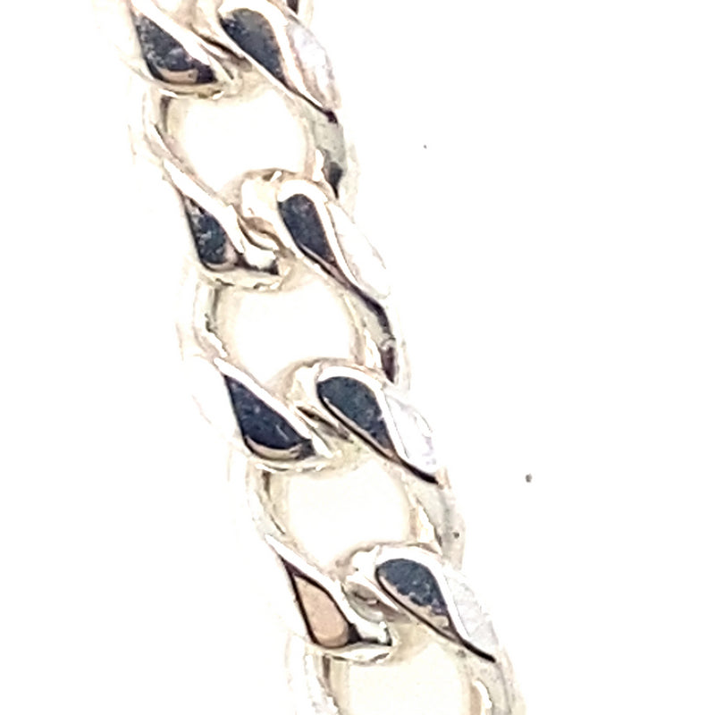 55CM SILVER CURB LINK CHAIN
