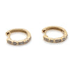 9CT YELLOW GOLD DIAMONDS SET IN HUGGIE STYLE EARRINGS