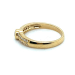9CT YELLOW GOLD THICKENED TOP STYLE DIAMOND DRESS RING VALUED @ $1899