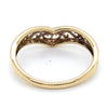9CT YELLOW GOLD 2 DIAMONDS SET IN THE V SHAPE FILIGREE  RING