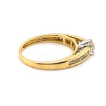 18CT YELLOW & WHITE GOLD FLOW UP STYLE DIAMOND DRESS RING VALUED @ $2899