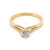18CT YELLOW GOLD FORMED UP STYLE DIAMOND DRESS RING VALUED @ $1899