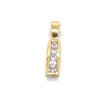 9CT YELLOW GOLD CHANNEL SET CUBIC ZIRCONNIA PENDANT