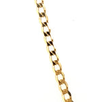 9CT YELLOW GOLD 55CM FLAT OPEN DIAMOND CUT CURB LINK CHAIN