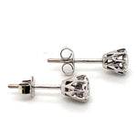 18CT WHITE GOLD DIAMOND STUD EARRINGS VALUED @ $1999