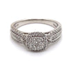 10CT WHITE GOLD FLOW UP STYLE DIAMOND DRESS RING VALUED @ $2599